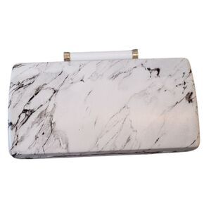 Sondra Roberts Women's White Marble Clutch Bag OS